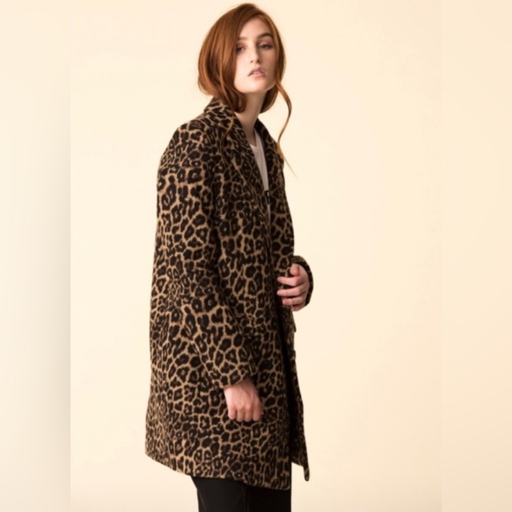 Veronica Beard Animal Print Coat